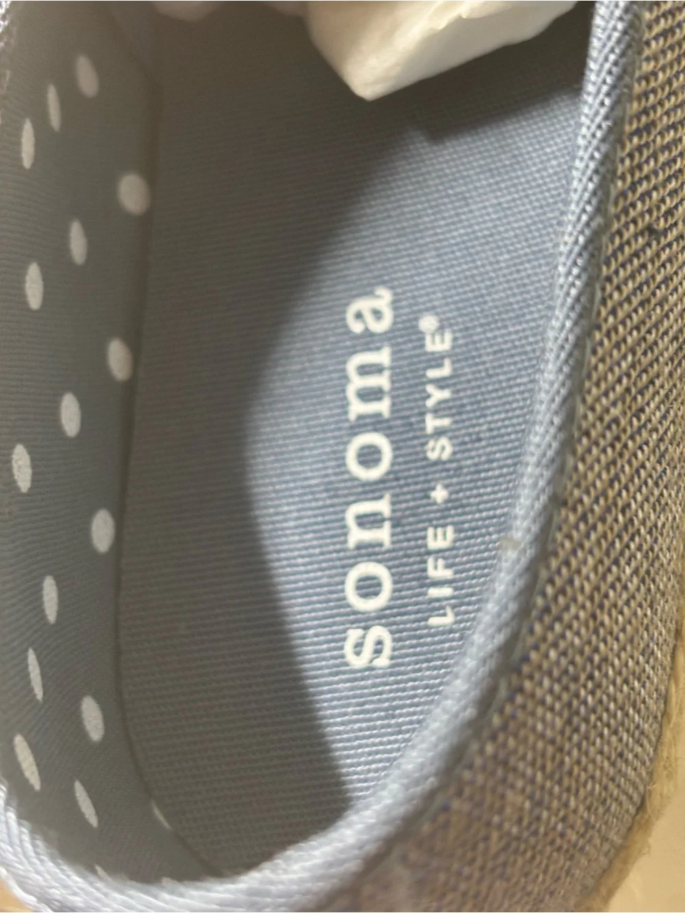NWT Sonoma Life + Style Snaiden Blue Canvas Sneakers Espadrille Women’s  Sz 9.5